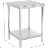 thumbnail of Royal Catering Mesa de acero inoxidable - PREMIUM - 60 x 60 cm - 250 kg -