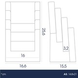 thumbnail of Danieli Store | Expositor portafolletos de 4 plazas A5 de mesa en metacrilato | Expositor para folletos de mesa para volantes  y tarjetas (5 Uds.)