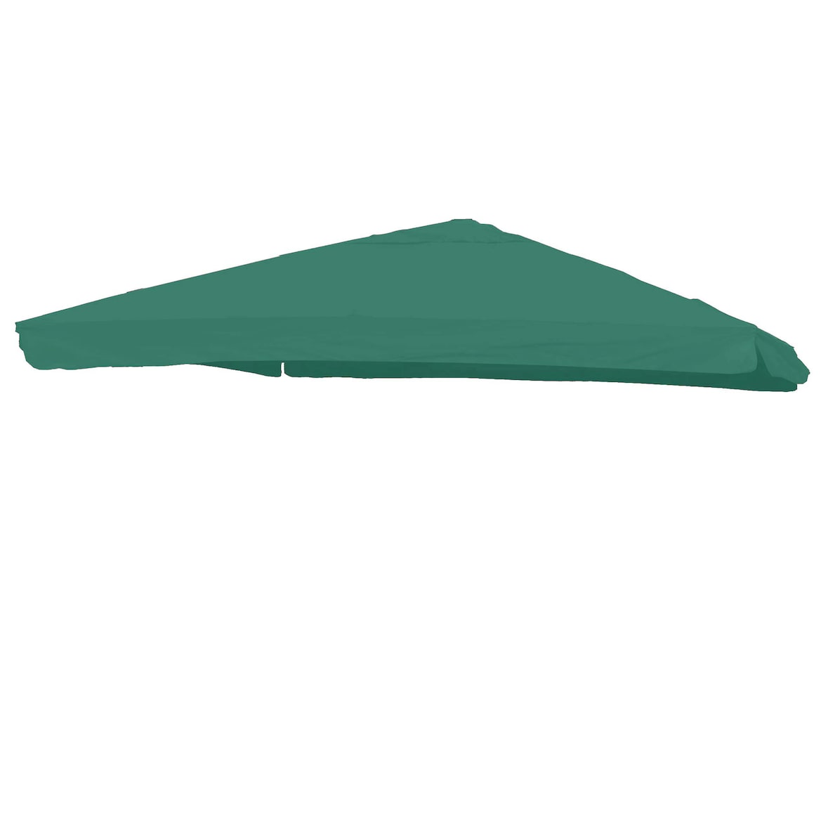 Cobertura de substituição para o guarda-sol de luxo com semáforo HWC-A96 com aba, cobertura de guarda-sol, 3x3m (Ø4,24m) poliéster 3kg ~ verde escuro