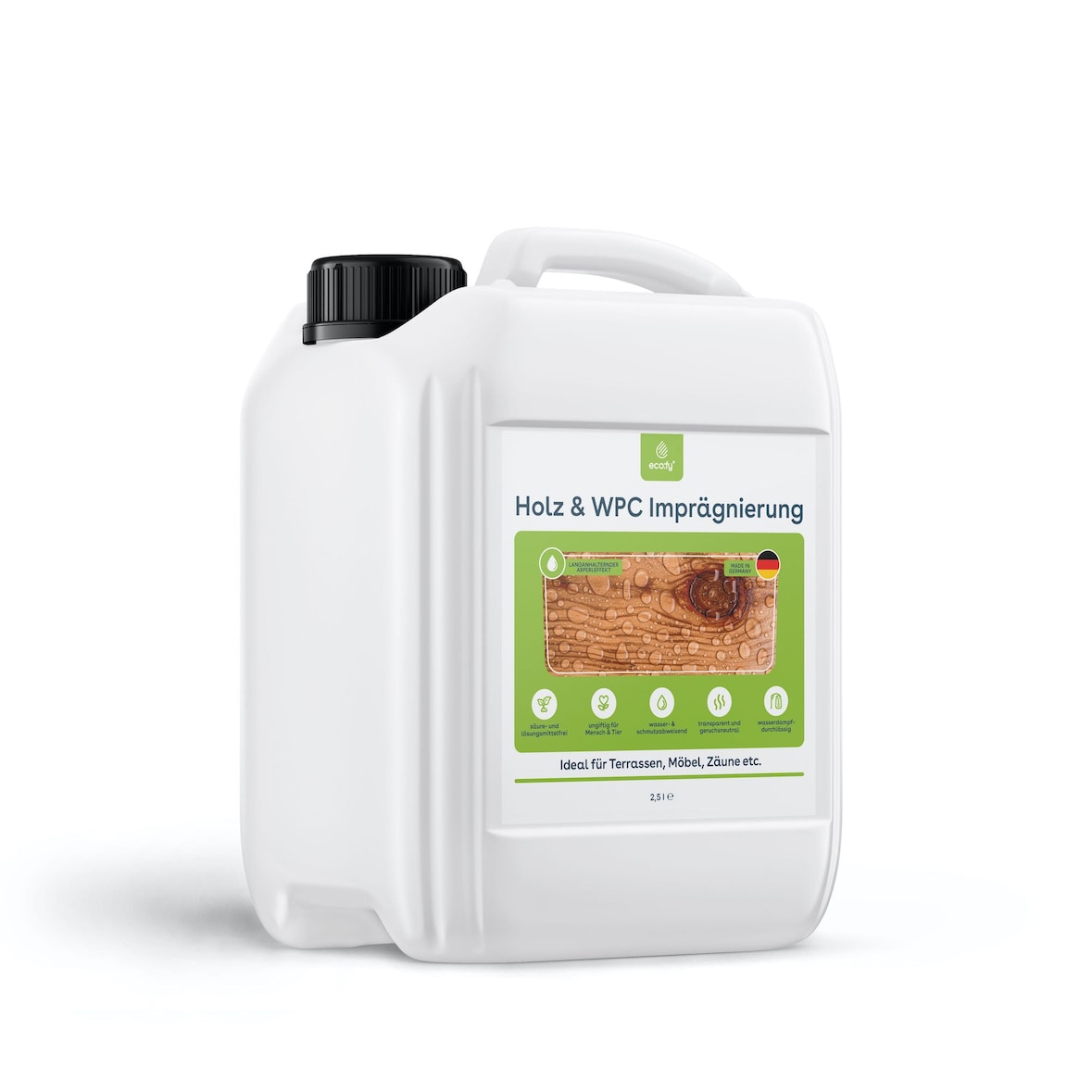 eco:fy Hout- & WPC-impregnatie - 2.5l - afdichtmiddel tegen groene aanslag en vervuiling