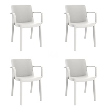 garbar FRESH Poltrona Interior, Exterior Set 4 Branco
