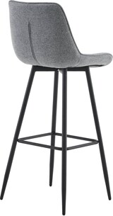 thumbnail of DELUKE® Barhocker 2er Set SYDNEY - Grau, Stoff | Barhocker mit Lehne Barstuhl Tresenhocker Tresenstuhl Kneipenhocker Kneipenstuhl