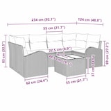 thumbnail of vidaXL Garten-Sofa-Set mit Kissen mit Speicher 7 pcs Schwarz und Creme