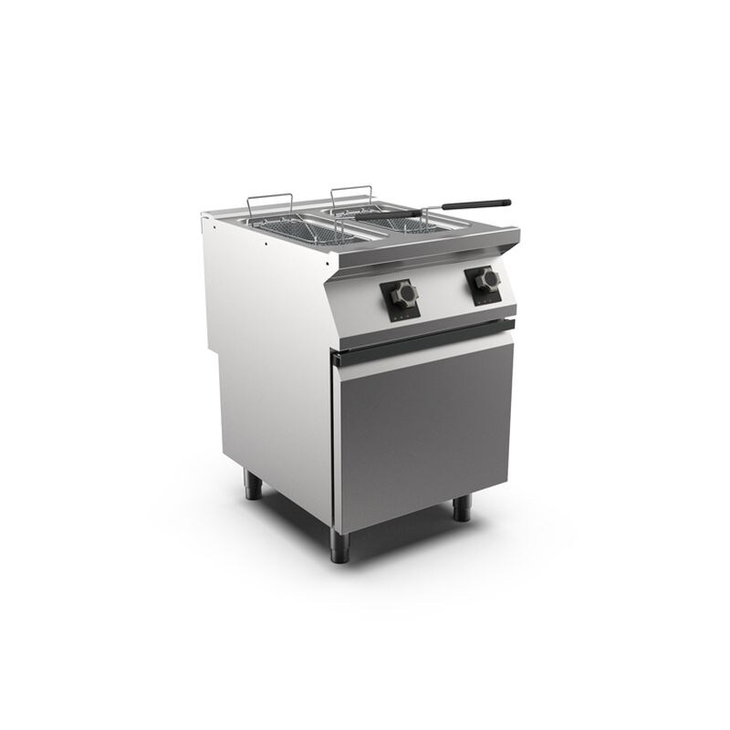 Mareno M1-700 elektrische Fritteuse 2x 10 Liter, mit Tür, 60cm