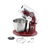 thumbnail of H.Koenig KM80 keukenmachine / 5 L roestvrijstalen kom / tot 2 kg deeg / 3 accessoires / 1000 W / 4 snelheden / rood