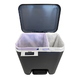 thumbnail of Cubo de basura para reciclar con hasta 3 compartimentos. Ecológico de 45 litros. Color gris antracita.