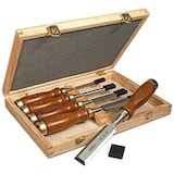 thumbnail of Coffret bois de 5 ciseaux à bois Bailey, 6-10-15-20-25 mm
