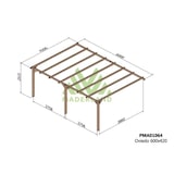 thumbnail of Pérgola madera adosada OVIEDO • 600x420 cm • tratada • resistente