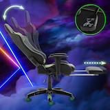 thumbnail of SVITA Stuhl Bürostuhl Schreibtischstuhl Drehstuhl Fußablage ergonomisch schwarz grün