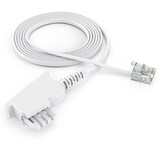 thumbnail of CSL - 3m Telefonkabel TAE-F Stecker auf RJ11 Stecker − Int. Norm 6P4C / 4-polig belegt − Flachkabel - TAE-F - weiß