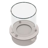 thumbnail of Runder Brenner mit Glas für Bioethanol-Kamin, Biokamin aus Edelstahl 3 lt d.30