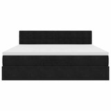thumbnail of vidaXL Ottoman-Bett mit Matratze & LEDs Schwarz 160x200 cm Samt