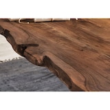 thumbnail of SAM® Esstisch Baumkante massiv Akazie nussbaum 120 Hairpin-Gestell schwarz HANNAH