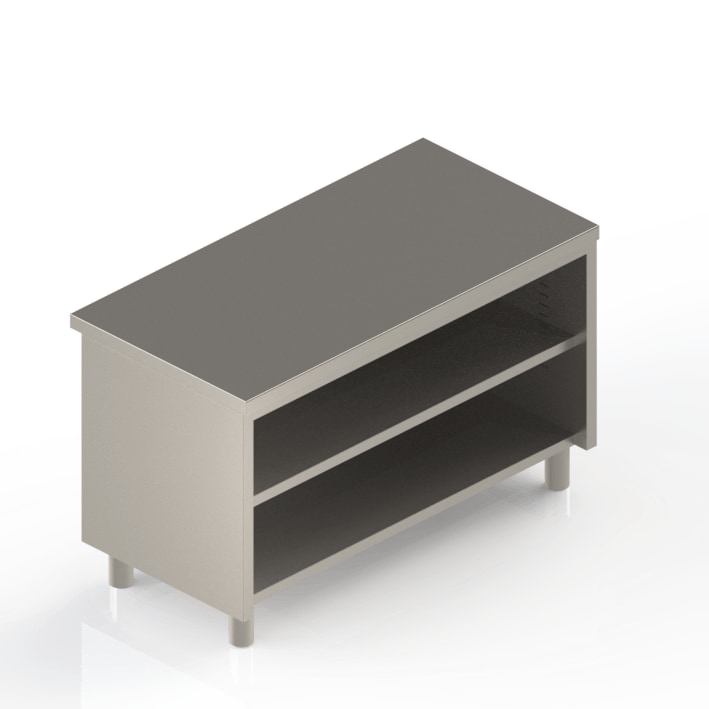 REALINOX Meuble bas ouvert 500x600 ht 900 dessus central