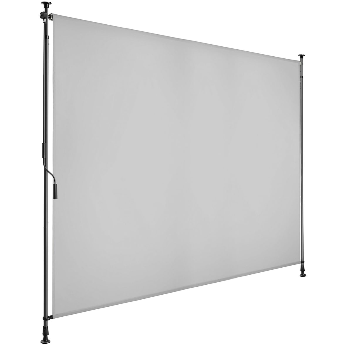 tectake Toldo de pinza TAIJA con manivela manual - 200 x 310 cm gris claro