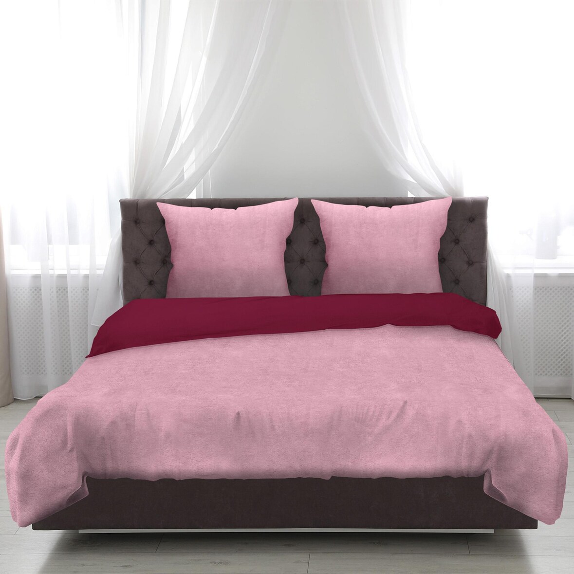Bettwäsche Cashmere Touch - 80x80+135x200 cm - Rose / Beere