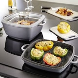 thumbnail of STONELINE® Multi-Eckpfanne 28 x 28 cm, mit Dampf- und Frittierfunktion, Induktion und backofengeeignet