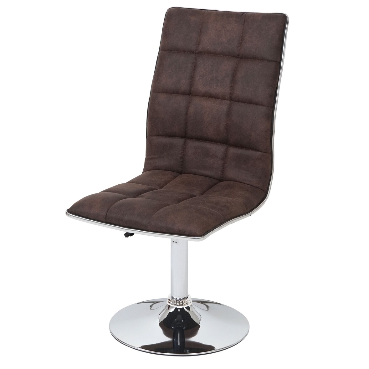 Décoshop26 - Lot de 2 chaises de salle à manger cuisine hauteur variable design élégant tissu brun foncé 04_0000342