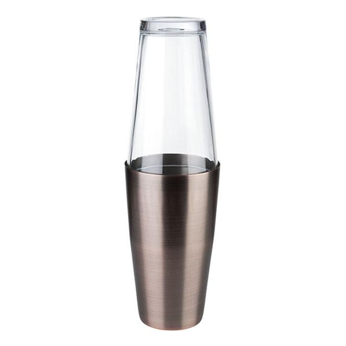 Boston Cocktailshaker Kupfer-Antik 700 ml mit Glas 400 ml