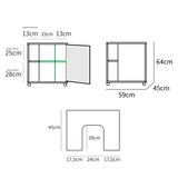 thumbnail of Briebe Mueble Baño Bajo Lavabo Pie Armario Auxiliar para Lavabos con /sin Pedestal 64x59x45 Almacenaje, Esencia, Blanco