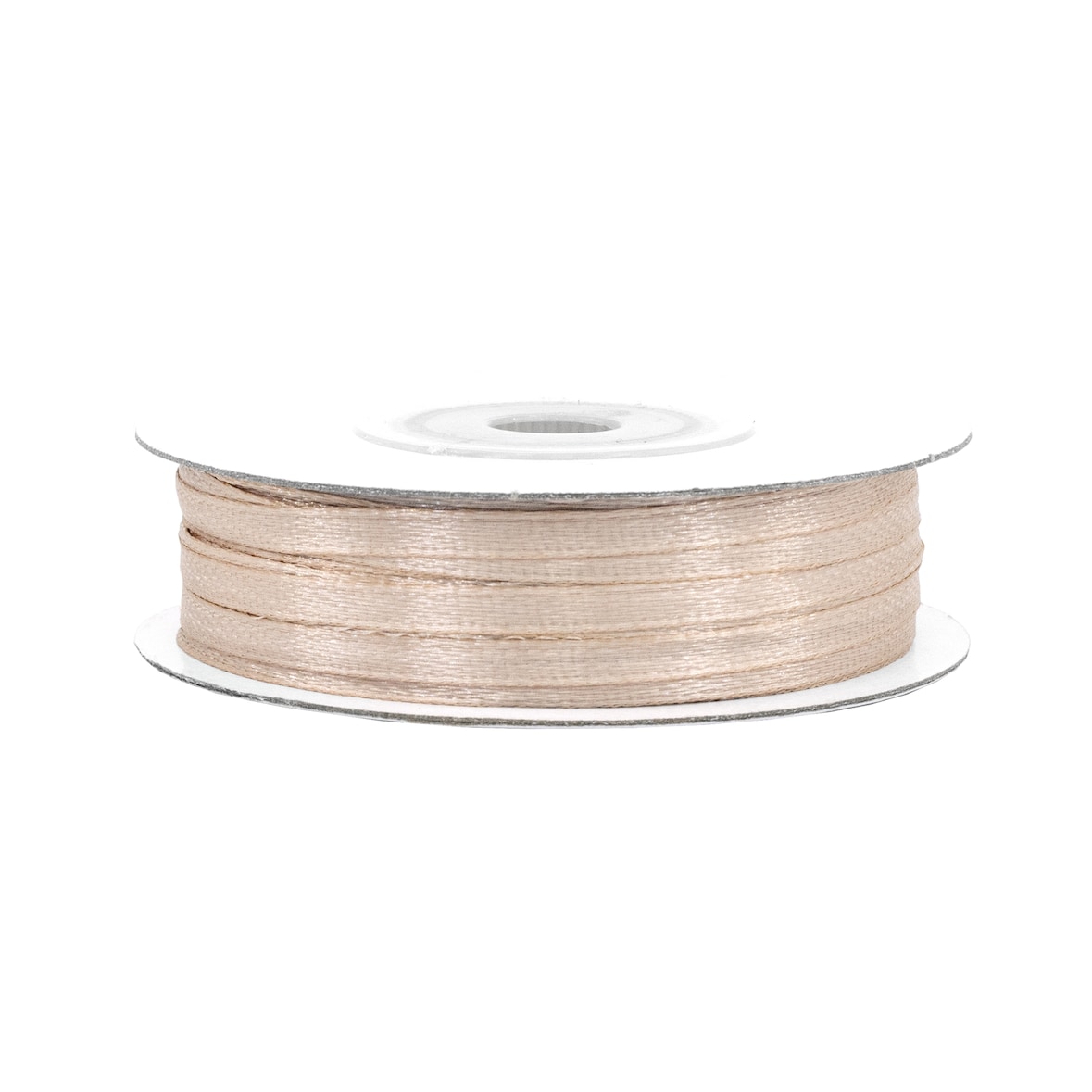 3mm Satinband 50m Schleifenband Geschenkband Dekoband Schmales Stoffband Sand Beige