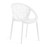 thumbnail of Conjunto de 6 cadeiras em polipropileno, empilháveis, para exterior e jardim, bar e restaurante, cozinha, design moderno – Ambra – Branco