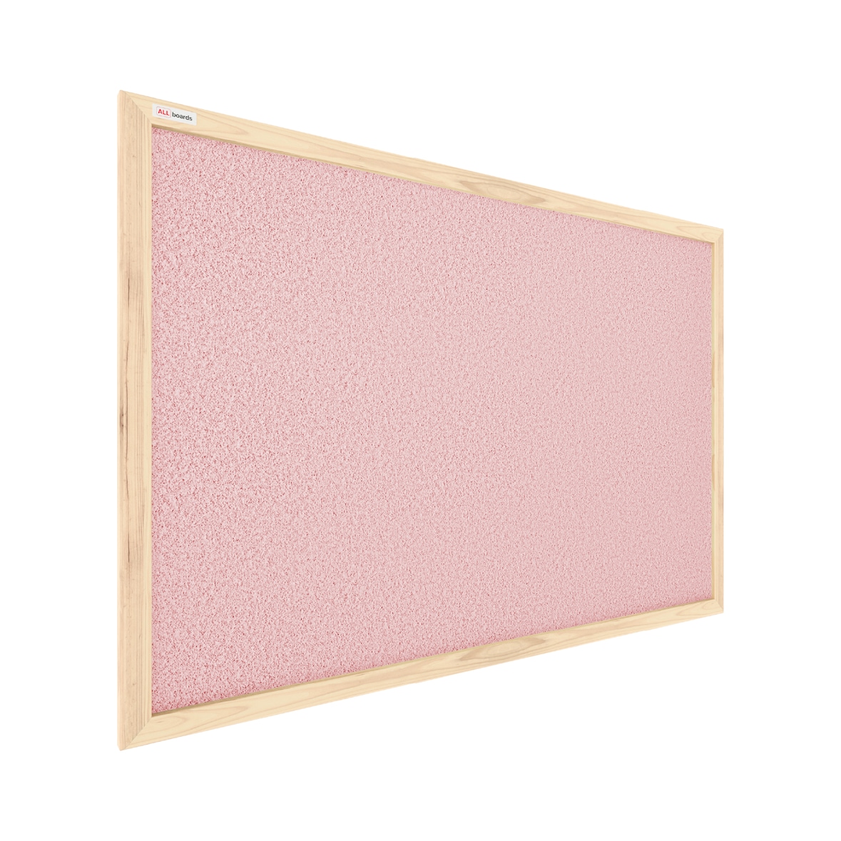 ALLBoards Bacheca in sughero rosa (cornice in legno) 60×40 cm