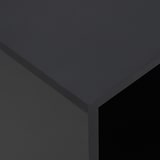 thumbnail of Mesita auxiliar moderno mesa auxiliar en forma de C con ruedas estantes abiertos para salón dormitorio 45x35x58 cm negro