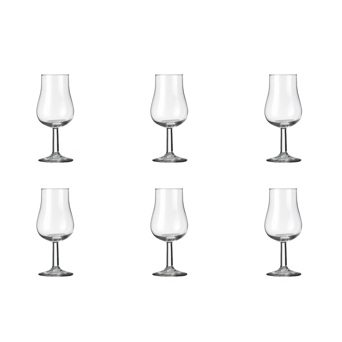6 x Weinglas, Weinprobeglas, Glas, transparent, 13cl, Ø5.9cm, Höhe:13.2cm