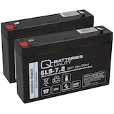 thumbnail of 2x Q-Batteries 6LS-7.2 6V 7,2Ah Blei-Vlies Akku AGM VRLA