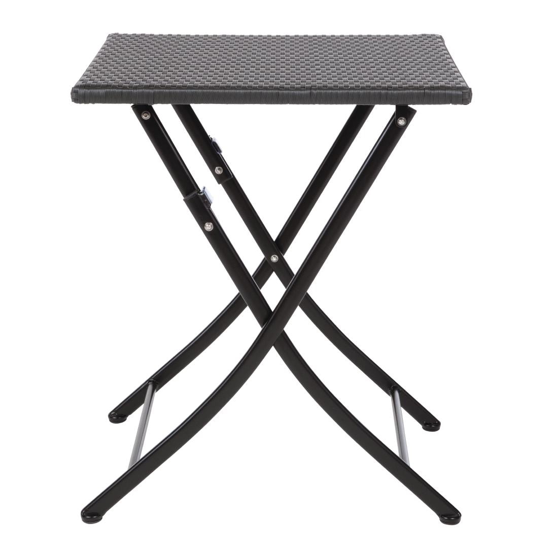 Mesa plegable cuadrada de ratán Bolero de 60 cm