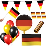 thumbnail of Deutschland Party Deko Set 74 tlg. Partyset Partydeko schwarz rot gold Fussball EM WM