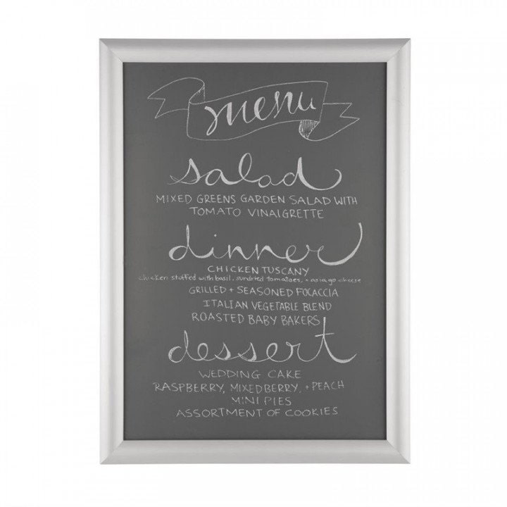 Cadre en aluminium A3 à ouverte frontale, mat argenté