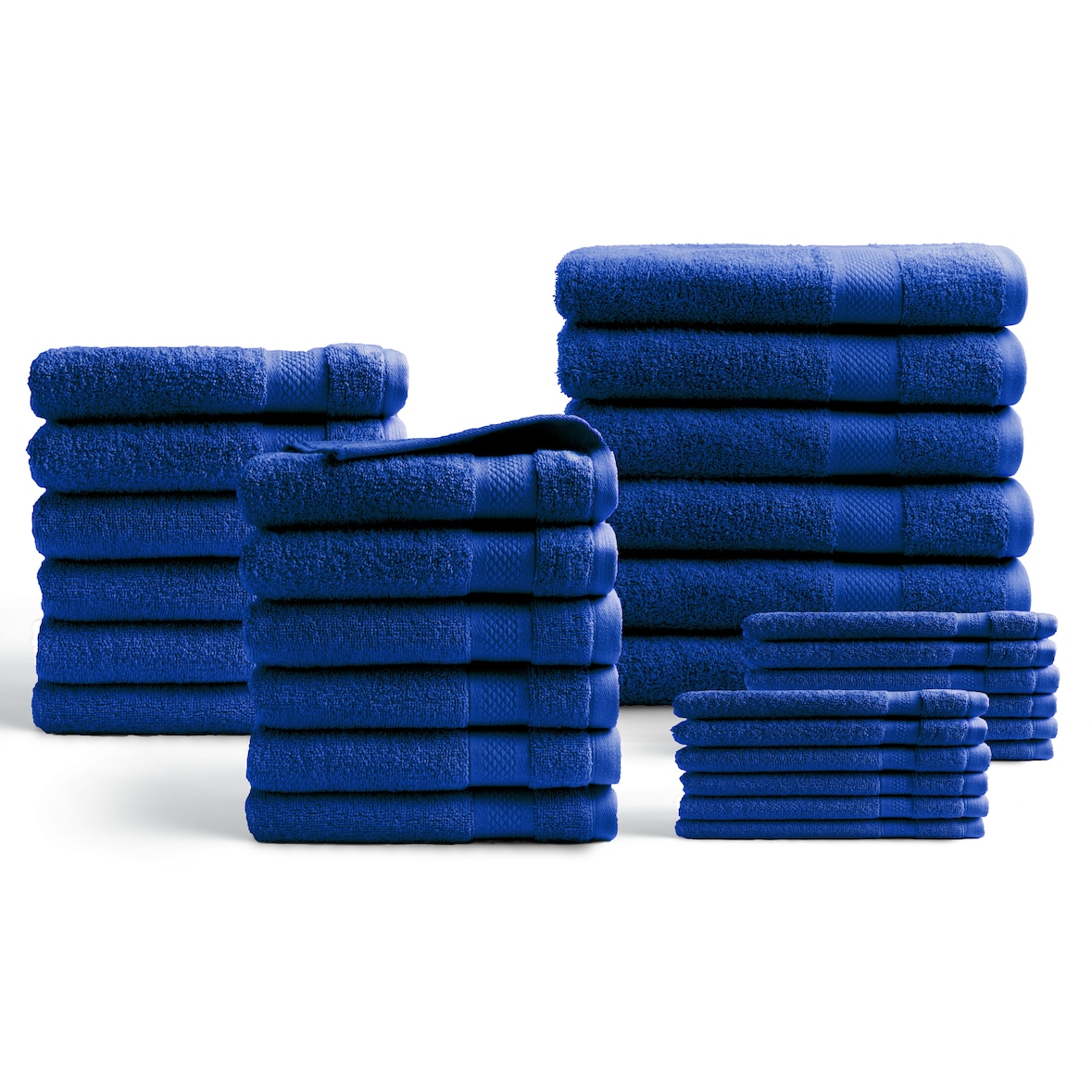 DoubleDry Handdoeken 30-delig set - Hotel kwaliteit 500 g/m2 - Klassiek Blauw