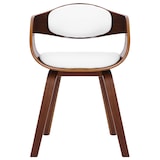 thumbnail of Chaise retro Kingston en similicuir Noyer / Blanc