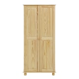 thumbnail of Möbilia Kleiderschrank mit 2 Türen | Kiefer-Holz massiv | B 82 x T 52 x H 170 cm | natur | 19020010 | Serie SCHRANK