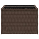 thumbnail of vidaXL Gartentisch mit Glasplatte Braun 55x55x37 cm Poly Rattan