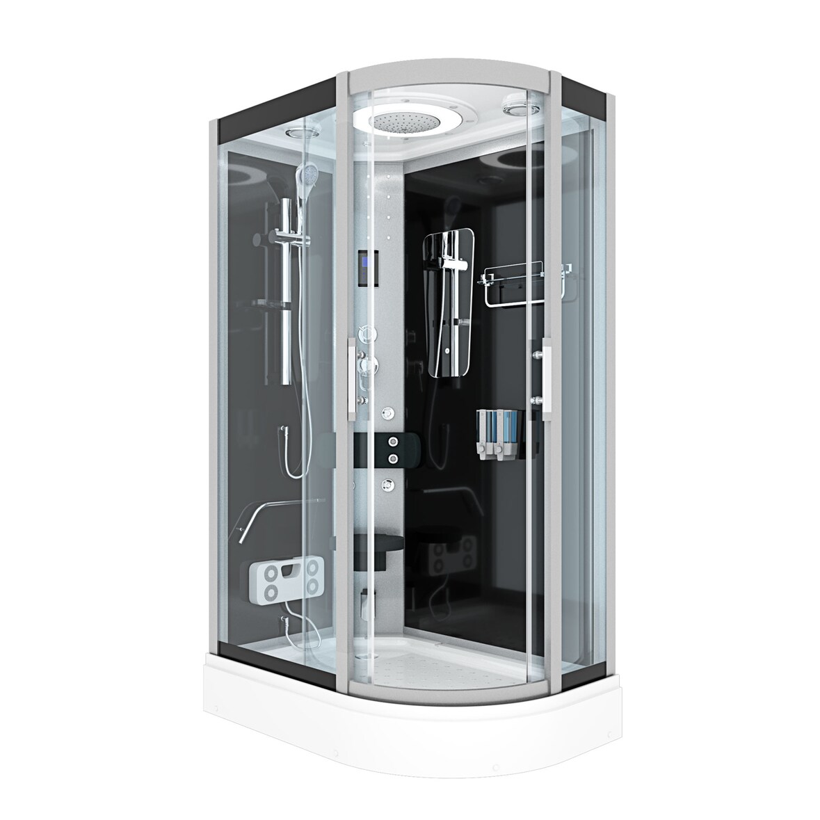 Dampfdusche Sauna Dusche Duschkabine D60-73T2R-EC 80x120 cm mit 2K Scheiben Versiegelung