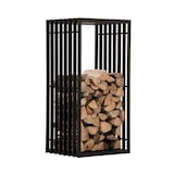 thumbnail of Portalegna IRVING in metallo nero opaco 40x50x100 cm