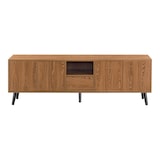 thumbnail of Helloshop26 - Meuble TV de rangement moderne 140 x 30 x 46 cm effet bois foncé 03_0007761
