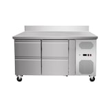 thumbnail of Gastro Edelstahl Kühltisch Kühltheke 4 Schubladen mit Aufkantung 260 L -2/+8°C