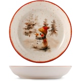 thumbnail of H&H Servizio Piatti Natalizio 18 Pezzi Santa Express in Stoneware – 6 Piatti Piani 26 cm, 6 Piatti Fondi 20,5 cm, 6 Piatti Frutta 20 cm