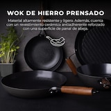 thumbnail of Masterpro - Wok Ø24x7,5cm van geperst ijzer met keramische coating