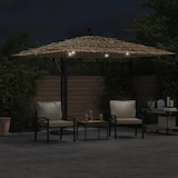 thumbnail of vidaXL Sonnenschirm mit LED und Stahlmast Braun 290x290x238 cm