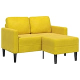 thumbnail of vidaXL 2-Sitzer-Sofa mit Chaiselongue L-Form Gelb 125 cm Samt