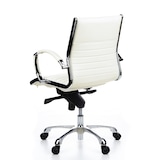 thumbnail of Sedia da ufficio / poltrona presidenziale PARMA 10 pelle bianco crema cromo hjh OFFICE