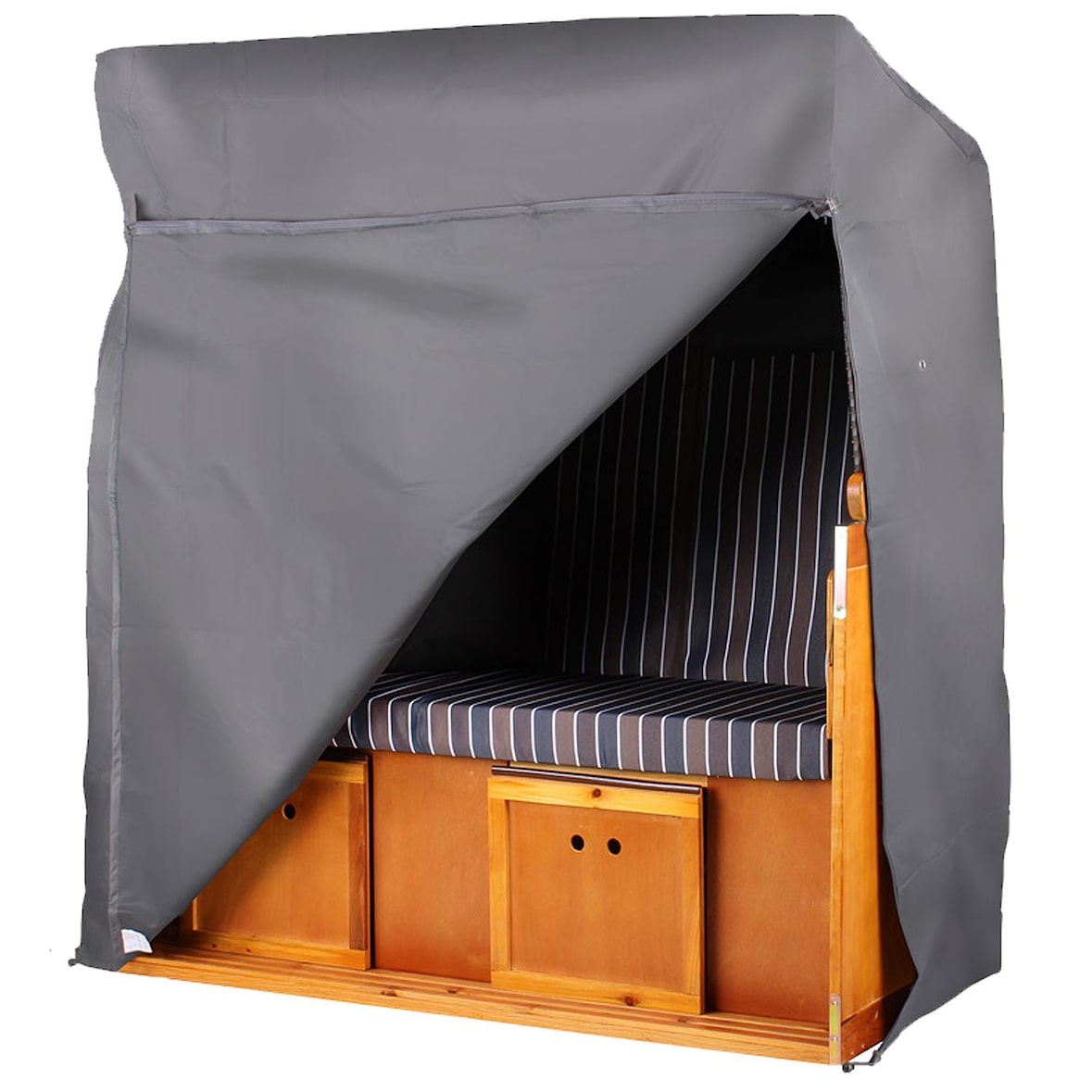 Strandkorb Schutzhülle - bene living - 160 cm - Prestige Protect Größe XXL - dunkelgrau - witterungsbeständig + atmungsaktiv