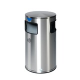 thumbnail of PROREGAL Robuster & modularer Wertstoffsammler mit 3 Öffnungen | 20 Liter, HxBxT 75x42,5x42,5cm | Edelstahl | Grau | Mülleimer Abfalleimer Müllkorb