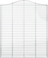 thumbnail of vidaXL Gabione mit Hochbogen 200x30x220/240 cm Verzinktes Eisen