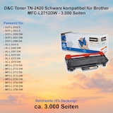 thumbnail of D&C Toner TN-2420 Schwarz kompatibel für Brother MFC-L2712DW - 3.000 Seiten